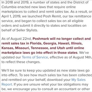 NO TAX:FL,GA,ILL,HI, UT,TN,HI,KS,MO Starts TODAY